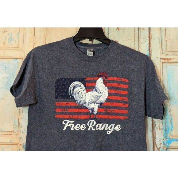 Gildan Womens Size Medium Black Heather Crew Neck Short Sleeve Graphic T-Shirt - Picture 3 of 8